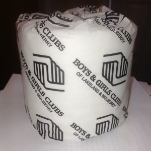 custom-printed toilet paper wrap